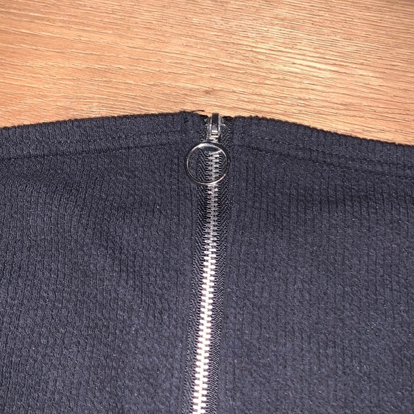 Zip Up Crop Tube Top - Picture 2 of 3